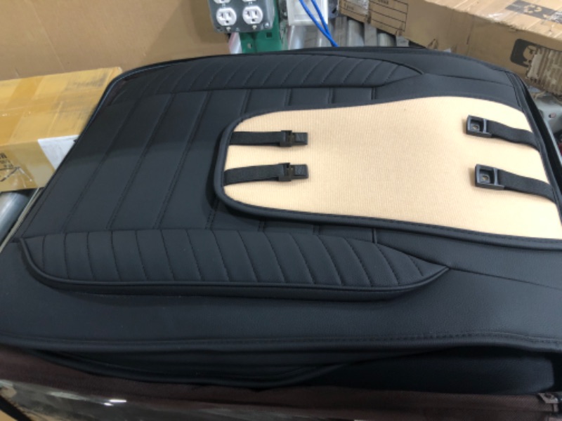 Photo 1 of OASIS AUTO Car Seat Covers Accessories Full Set Premium Nappa Leather Universal Fit for Most Cars SUV Pick-up Truck BLACK