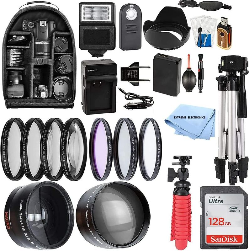 Photo 1 of **See Notes**
58mm Accessory Bundle for Canon EOS Rebel T7, T6, T5, T3, T100, 4000D, 2000D, 3000D and More 