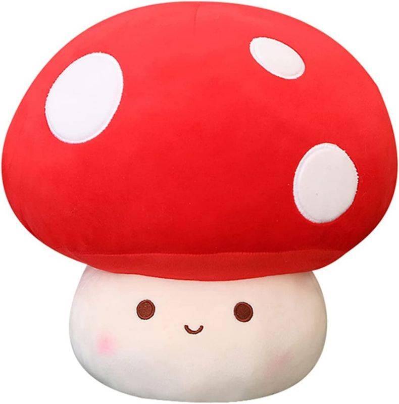 Photo 1 of Djungelskog Mushroom Plush Toy - 20 inch 3D Mushroom Pillow Plushie - Cute Mushroom Stuffed Animal - Ideal Gift for Kid Boy,Girl&Girlfriend - Adorable Plush Pillow - Super Soft and Cuddly!
