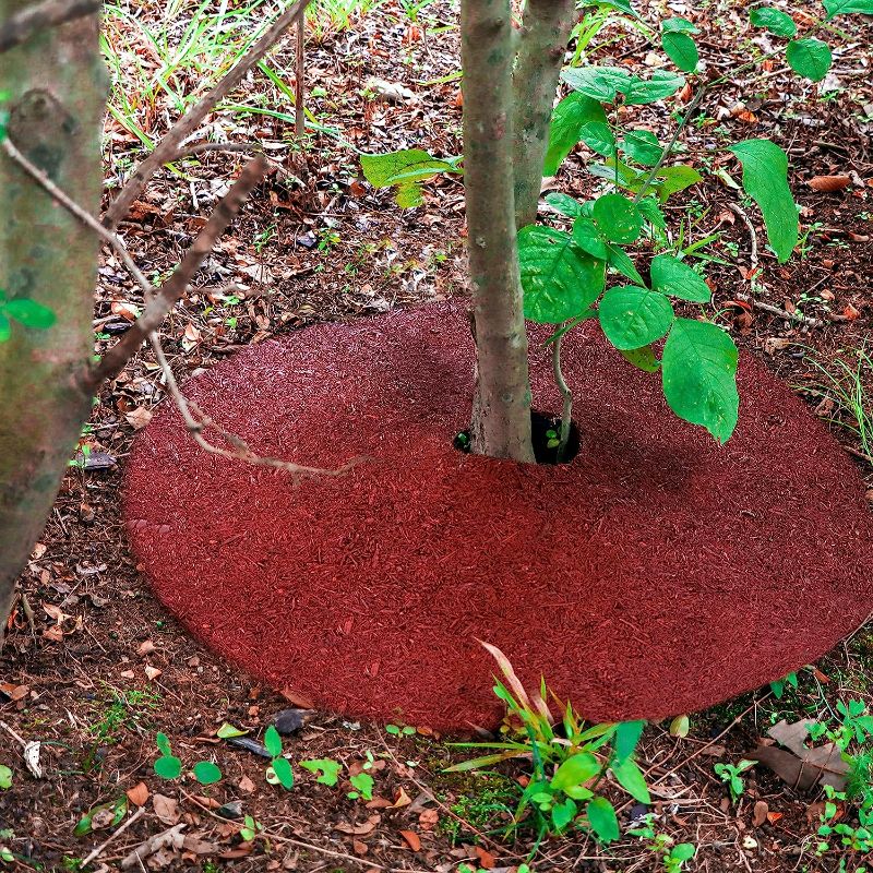 Photo 2 of 
Trademark Innovations MULCHRING-24IN 23" Mulch Ring Tree Protector Mat, 24", Red