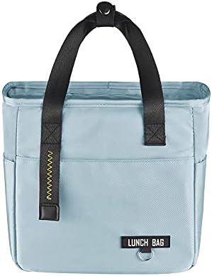 Photo 1 of YiQ RiC PU Leather Waterproof Reusable Lunch Bags Insulated Tote Bag Picnic bag (White)