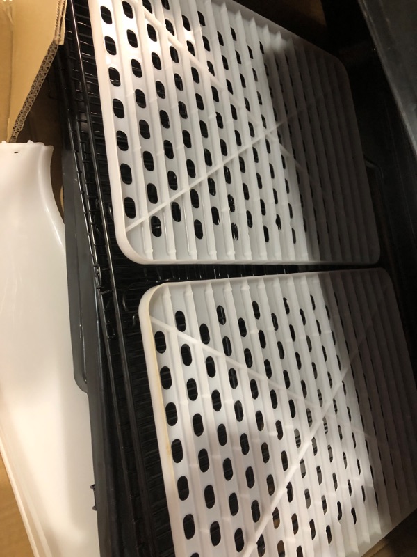 Photo 1 of 3 Levels Chinchilla Ferret Hamster Pet Crate with Caster Tray and Urine Guard (Black)