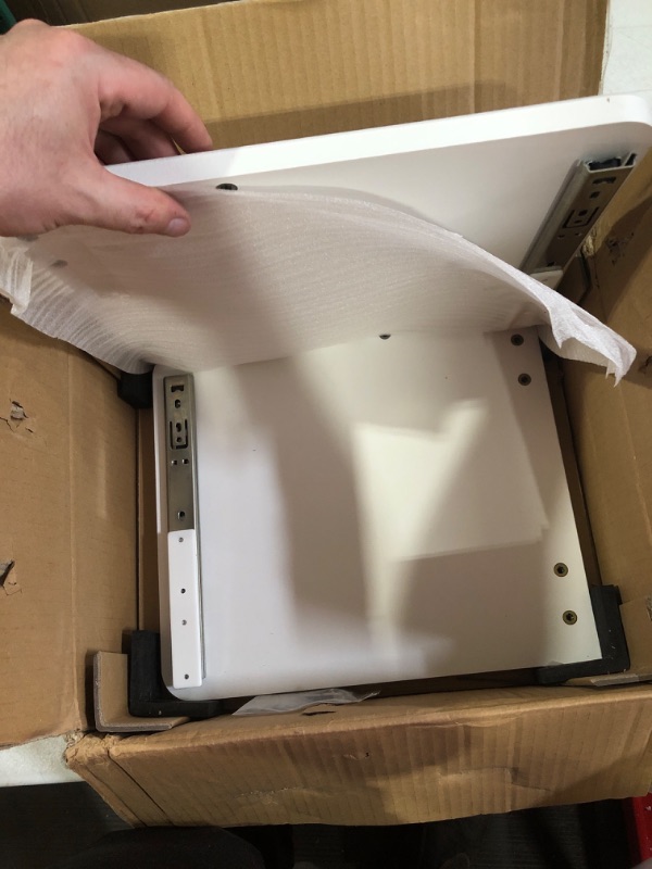 Photo 1 of WOKA Keyboard Tray Under Desk, 26.5 x 11.7" Keyboard Holder - White