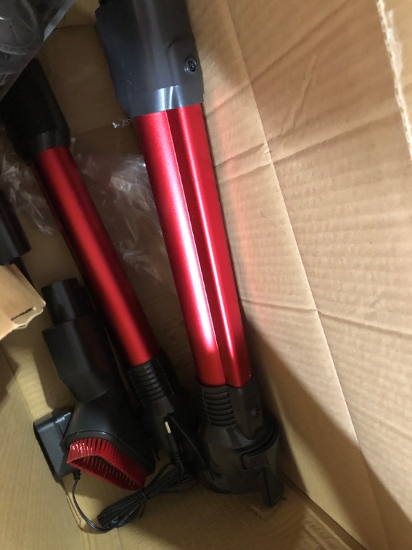 Photo 1 of *USED* POODA Cordless Vacuum Cleaner Rechargeable Lightweight, Red