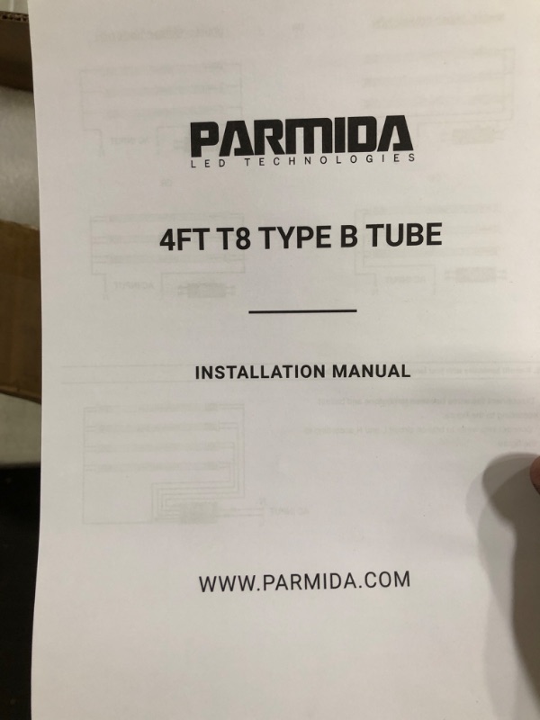 Photo 2 of Parmida LED Technologies (20 pack) T8 light tube, type b, 4ft, 18w