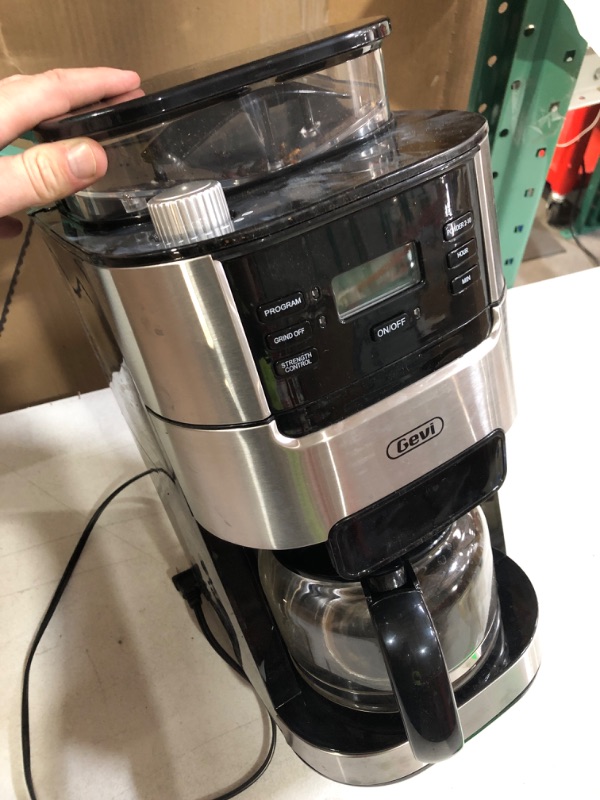 Photo 5 of *USED* Gevi 10-Cup Drip Coffee Maker, Brew Automatic with Built-In Burr Grinder