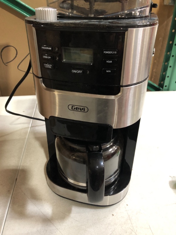 Photo 2 of *USED* Gevi 10-Cup Drip Coffee Maker, Brew Automatic with Built-In Burr Grinder