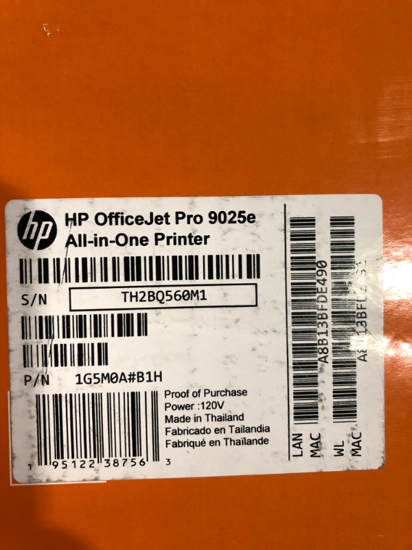 Photo 7 of HP OfficeJet Pro 9025e Wireless Color All-in-One Printer 