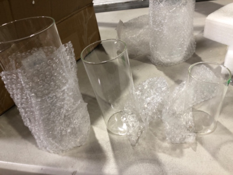 Photo 2 of **SEE NOTES**
Glass Cylinder Vases Set of 12, Hewory Tall Clear Vase for Centerpieces, Glass Candle Holders for Pillar Floating Candles, Hurricane Wedding Vases for Home Decor (Not Include Flower and Candle) S+M+L Clear-12pcs