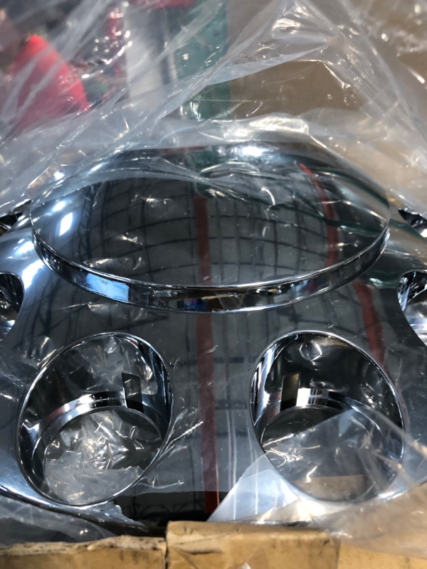 Photo 4 of Axle Covers Complete Set Chrome ABS (2 Front 4 Rear) for Semi Truck