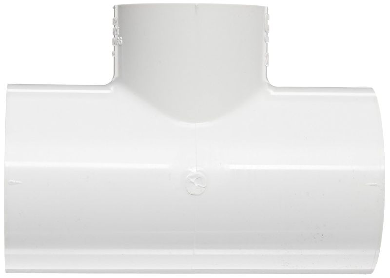 Photo 1 of  PVC Pipe Fitting, Tee, Schedule 40, White, 3/4" x 1/2" Socket (3 pack)