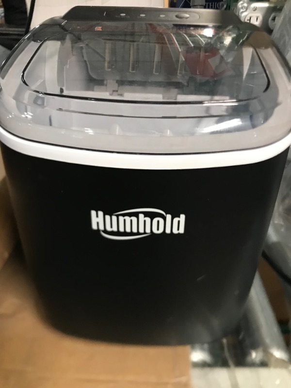 Photo 1 of DOES NOT WORK PROPERLY SOLD FOR PARTS ONLY
Humhold Portable Ice Makers Countertop, 9 Bullet Ice Cubes Ready in 8 Mins, 26Lbs/24H Ice Maker Machine with Handle