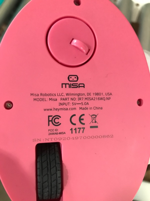 Photo 3 of *UNTESTED* Misa Pink Next Generation KidSafe Certified Programmable Family Robot