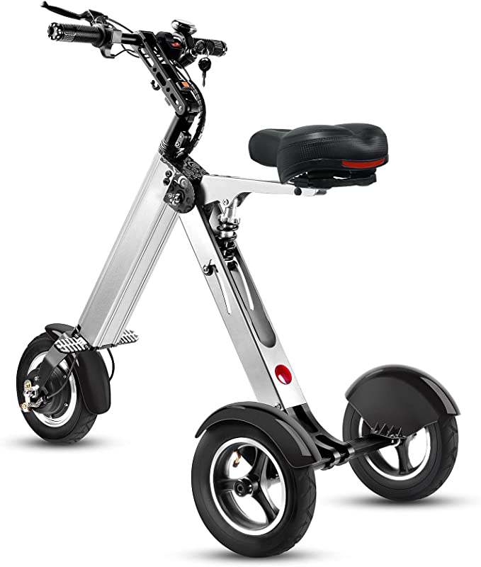 Photo 1 of *UNTESTED* TopMate Electric Scooter Mini Tricycle for Adult, 10 Inch Pneumatic Tires and Reverse Function, Key Switch and LED Display