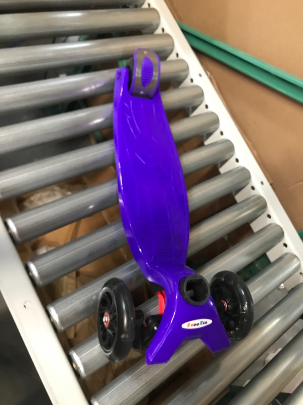 Photo 2 of *PARTS ONLY, MISSING HANDLE BARS" Hikole Scooter for Kids with 3 LED Wheels - Old Purple