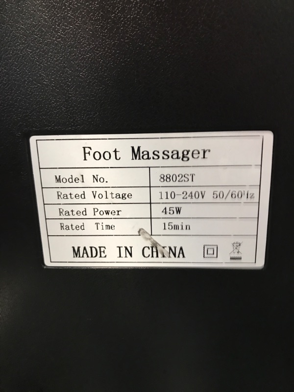 Photo 3 of *MISSING REMOTE* TISSCARE Foot Massager-Shiatsu Foot Massage Machine w/ Heat & Remote - Grey