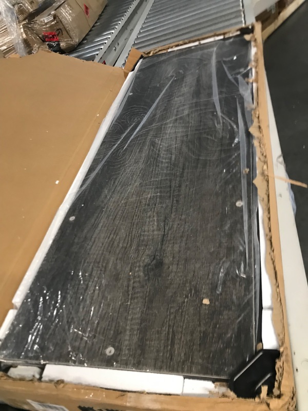 Photo 1 of *SEE NOTES* Ecoprsio Console Table with Mesh Shelves, 2 Tier Grey 