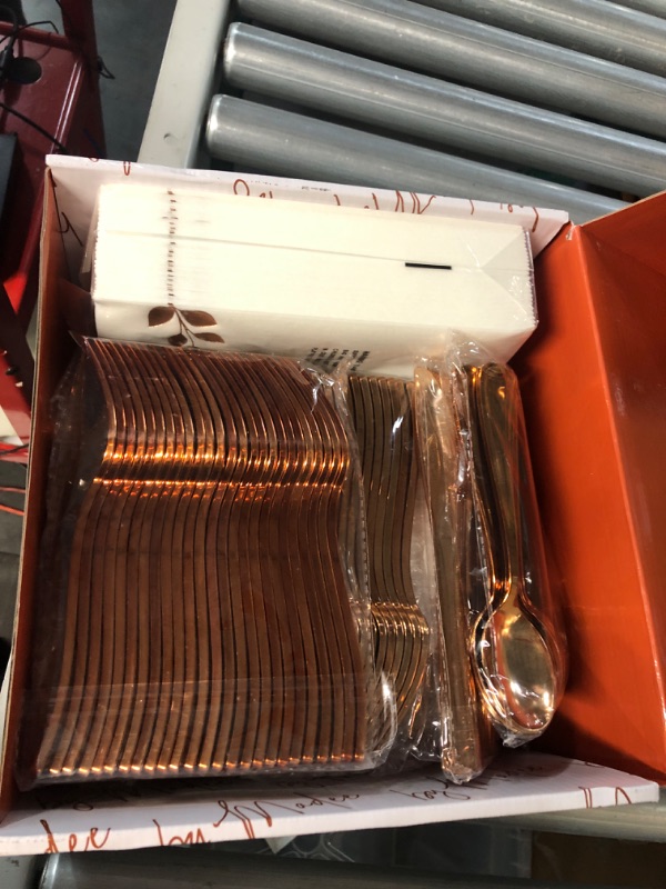 Photo 2 of By Madee: Elegant Disposable Dinnerware Set | 175 PCS for 25 Guests (Rose Gold)