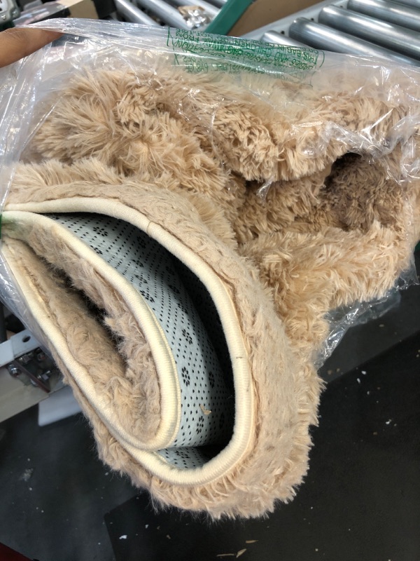 Photo 2 of **USED** Andecor Soft Fluffy Bedroom Rugs - 4 x 6 Feet Indoor Shaggy Plush Area Rug Camel