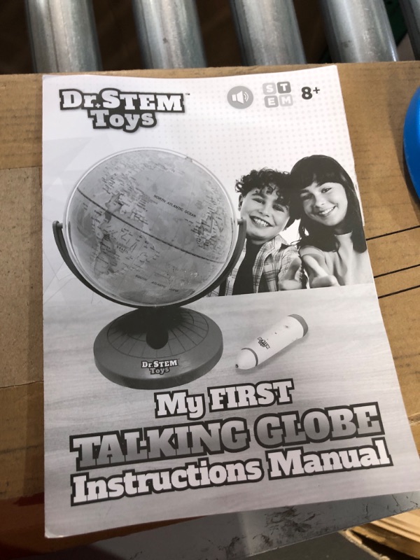 Photo 2 of **USED**Dr. STEM Toys Talking World Globe with Interactive Stylus Pen and Stand 9 Inches in Height