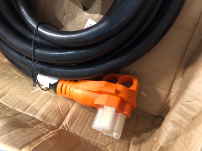 Photo 1 of **USED** WELLUCK 50 Amp 25FT RV Power Extension Cord with Cord Organizer 14-50P to SS 2-50R RV Twist Locking Adapter Plug 6/3+8/1 Gauge, ETL Listed 25 Feet