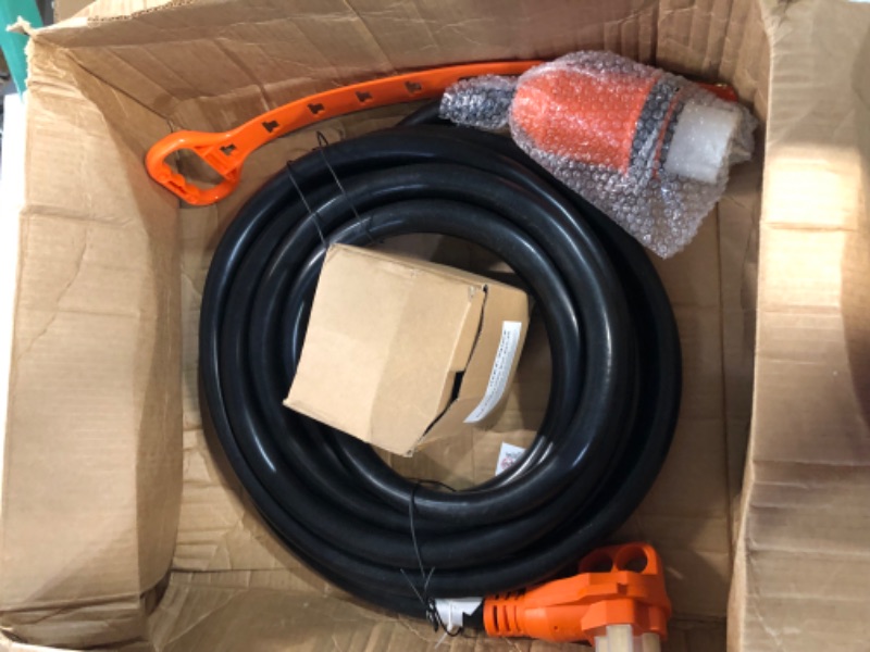 Photo 2 of **USED** WELLUCK 50 Amp 25FT RV Power Extension Cord with Cord Organizer 14-50P to SS 2-50R RV Twist Locking Adapter Plug 6/3+8/1 Gauge, ETL Listed 25 Feet