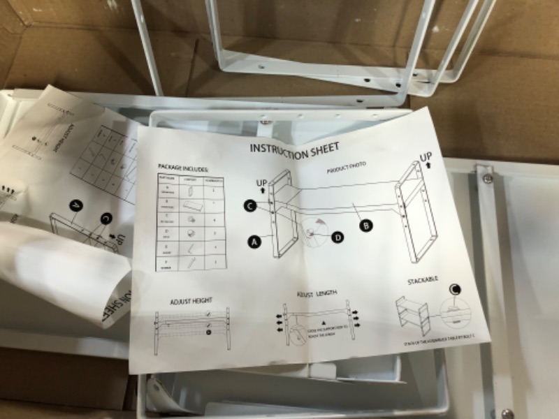 Photo 4 of **USED** SANNO Expandable Cabinet Shelf Organizer Rack 2 Pack White 16.54” to 27.17”Wx 10.24”D x 9.84”H-1PCS