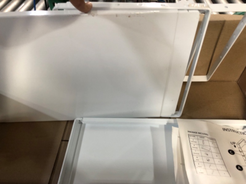 Photo 2 of **USED** SANNO Expandable Cabinet Shelf Organizer Rack 2 Pack White 16.54” to 27.17”Wx 10.24”D x 9.84”H-1PCS