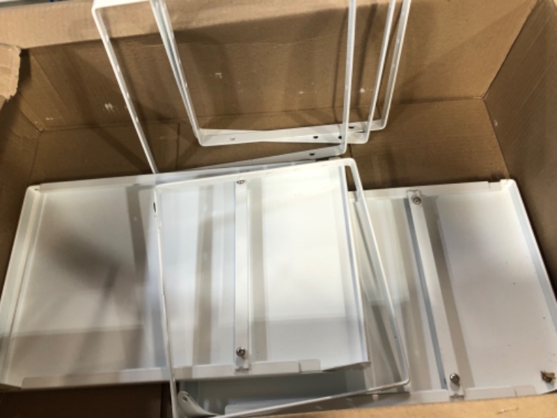 Photo 5 of **USED** SANNO Expandable Cabinet Shelf Organizer Rack 2 Pack White 16.54” to 27.17”Wx 10.24”D x 9.84”H-1PCS