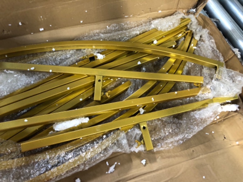 Photo 1 of **USED** Mugiden Metal Arch Backdrop Stand 7.2FT Set of 3 Gold Wedding Arch Stand Square Wedding Door Arch Frame
