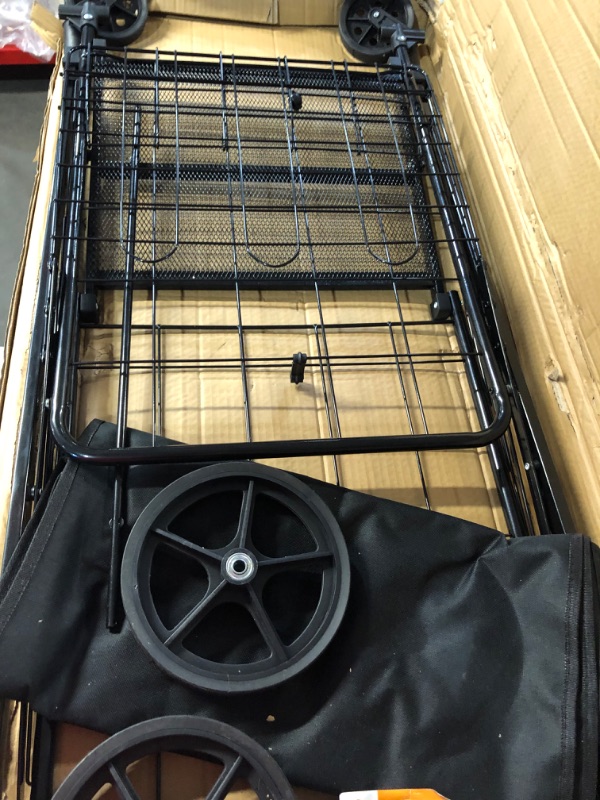 Photo 2 of *USED* Folding Shopping Cart for Groceries, 340 lbs Capacity Grocery Cart