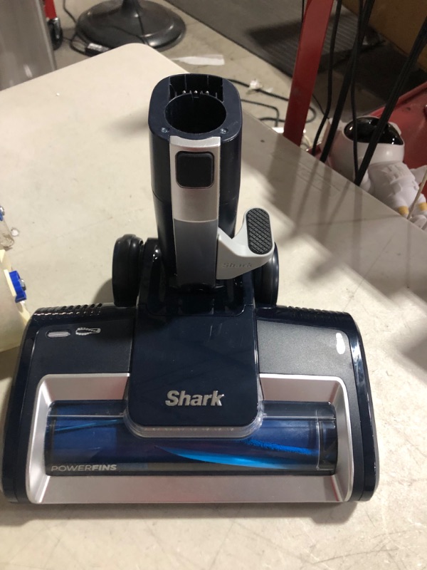 Photo 7 of Shark CZ351 Pet Canister Vacuum, Bagless, Corded with Self-Cleaning Brushroll & PowerFins, Navy & Silver Navy & Silver PowerFins