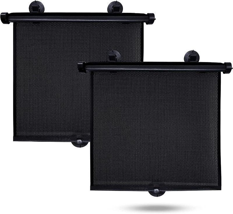 Photo 1 of EcoNour Roller Car Side Window Sun Shade (2 Pack) | (15"x17")