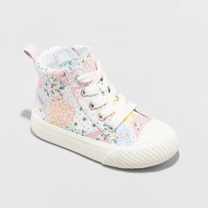 Photo 1 of *NEW WITH TAGS* Toddler Girls' Shane Patchwork Lace-up Zipper Sneakers - Cat & Jack 11, MultiColored