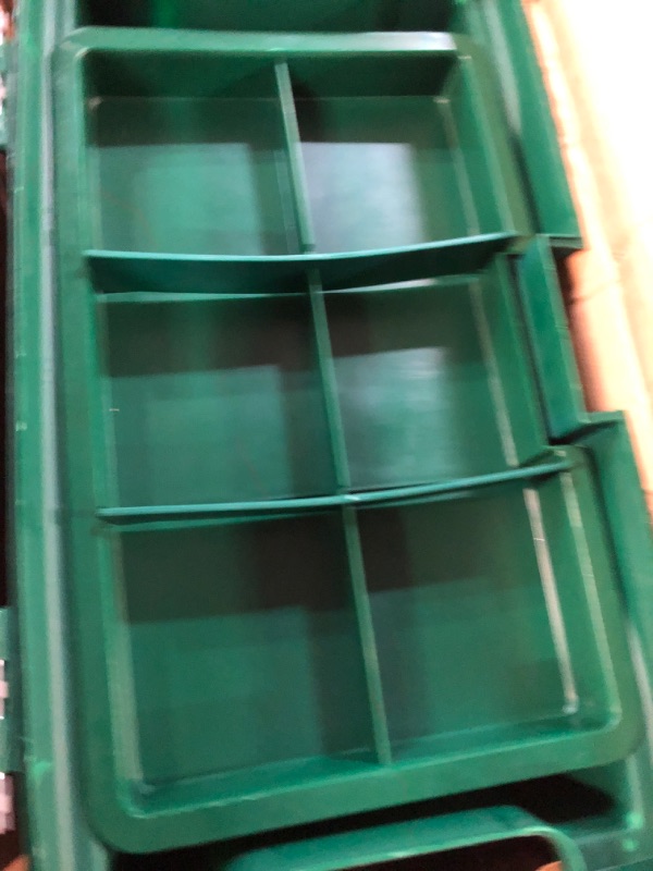 Photo 4 of *SEE NOTES* Garden Cart Utility Wagon – Rolling Storage Bin with Bench Seat and Interior Tool Tray