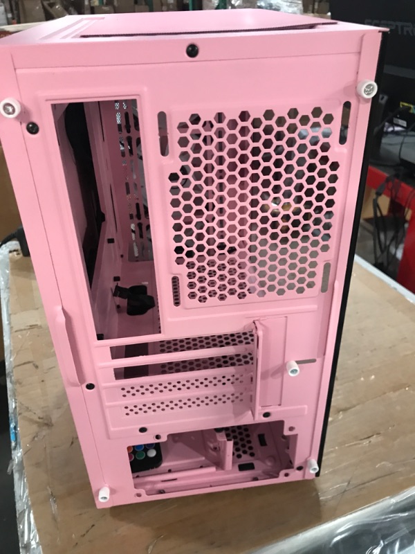 Photo 4 of SZD OMG Mini Tower PC Gaming Case (Pink)