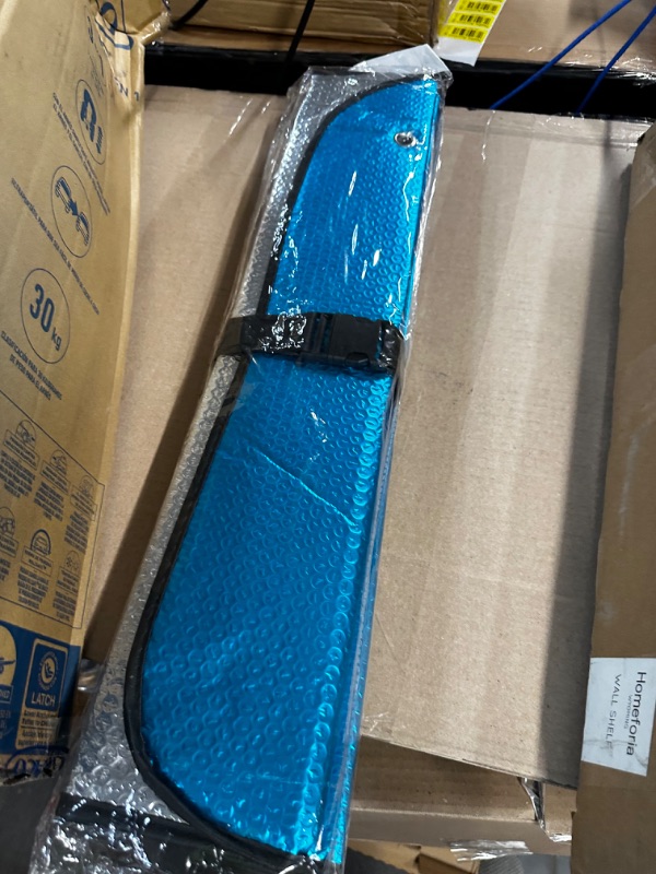 Photo 1 of MCBUTY Windshield Sun Shade for Car Blue Thicken 5-Layer UV Reflector Auto Front Window Sunshade Visor Shield Cover and Keep Your Vehicle Cool(57" × 27.5")