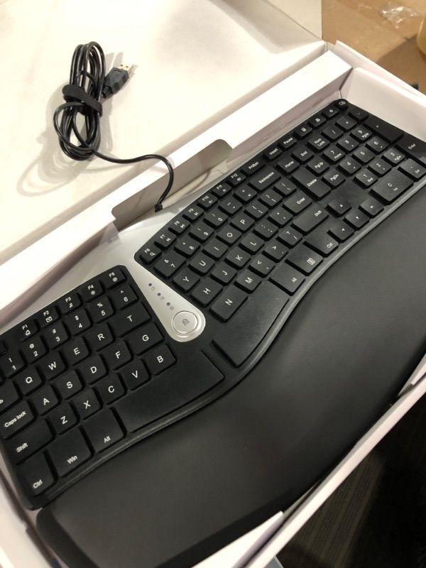 Photo 2 of Nulea Ergonomic Wired Split Keyboard with Pillowed Wrist Dual USB Ports