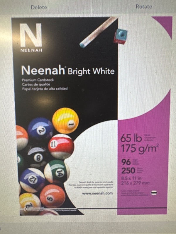 Photo 2 of Neenah 8-1/2 in. X 11 in. 65 lbs. Bright White Card Stock (250 Sheets/Pack)