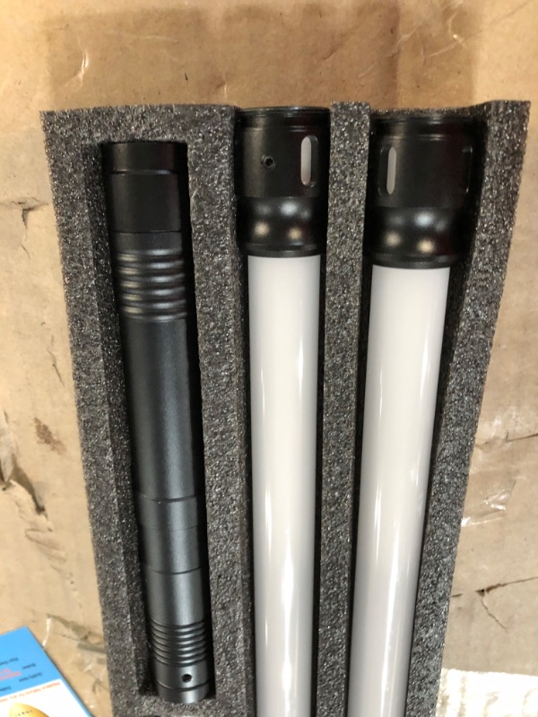 Photo 3 of Lukidy 2Pack Lightsaber Metal Hilt 12 Colors,Battery Rechargable 2-in-1 Double (Black)