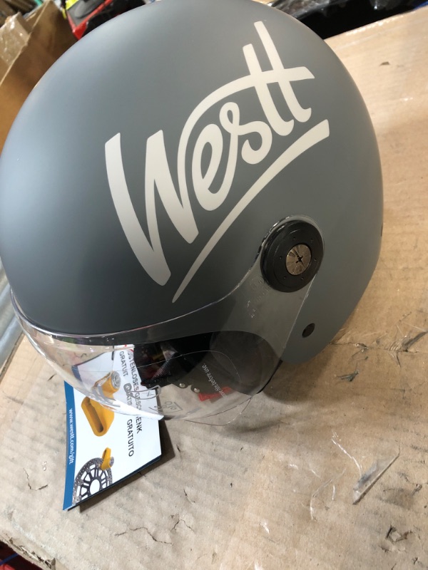 Photo 2 of Westt Open Face Helmet - Grey (Medium 57-58)