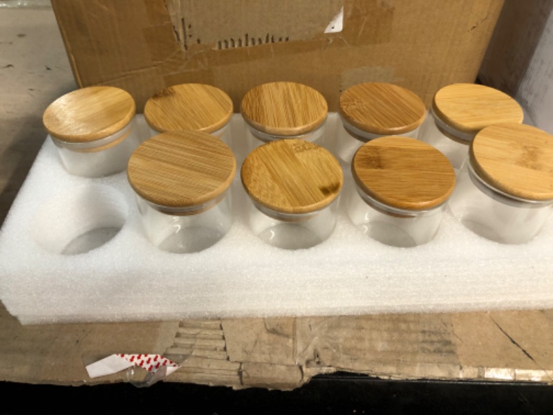 Photo 2 of (30 Pack) Glass Candle Jars with Bamboo Lids for Making Candles, 6 OZ