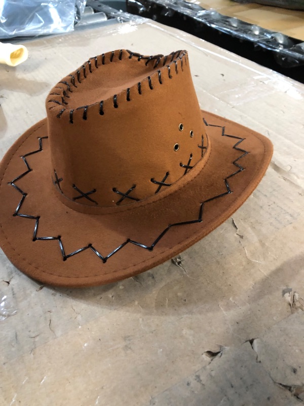 Photo 1 of Jokejojack Women&Men Western Cowboy Hat BROWN