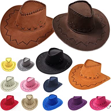 Photo 1 of Jokejojack Women&Men Western Cowboy Hat Light Brown