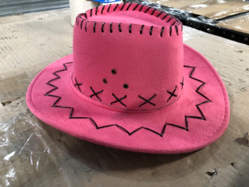 Photo 2 of Jokejojack Women&Men Western Cowboy Hat Pink