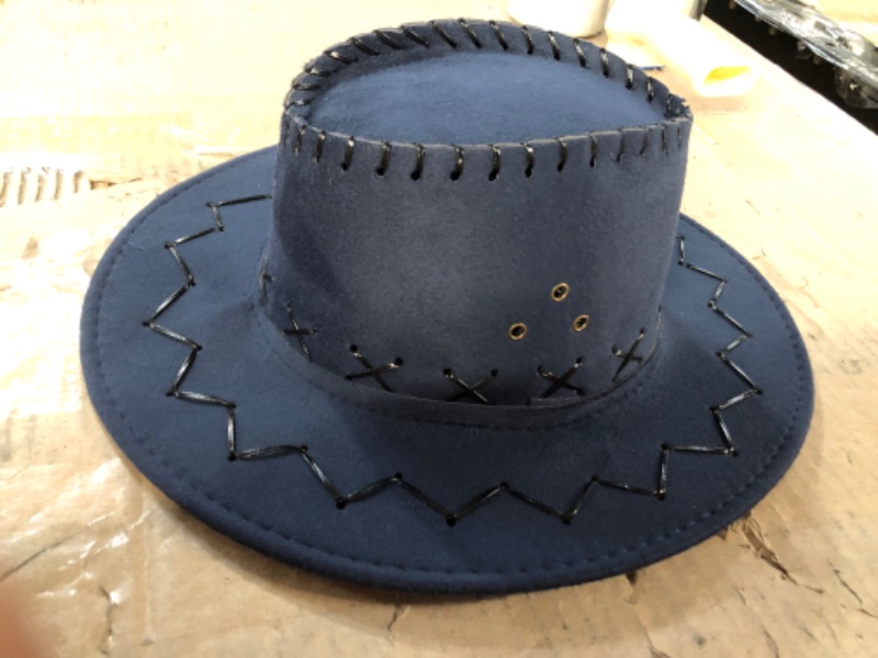 Photo 2 of Jokejojack Women&Men Western Cowboy Hat Blue