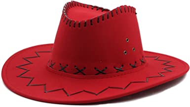 Photo 1 of Jokejojack Women&Men Western Cowboy Hat Red