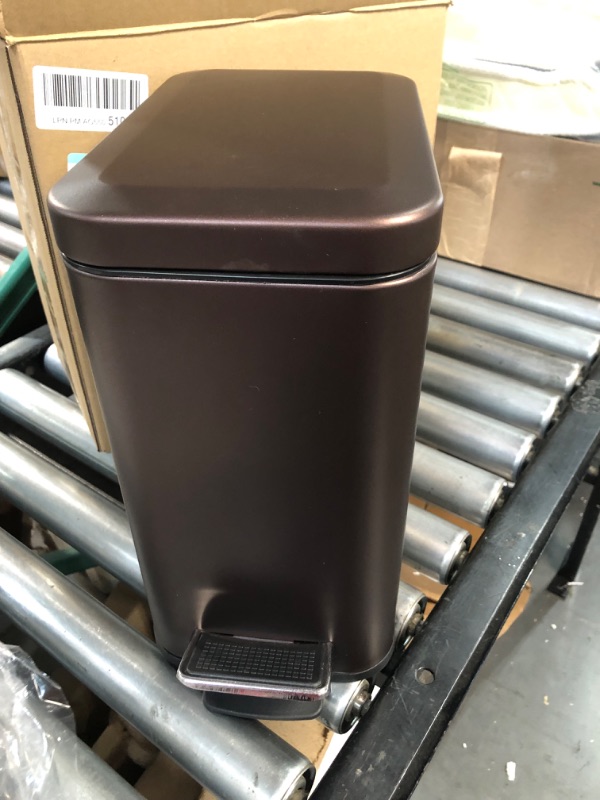 Photo 1 of  Bronze Homie Soft Close, Rectangular Trash Can 5L 