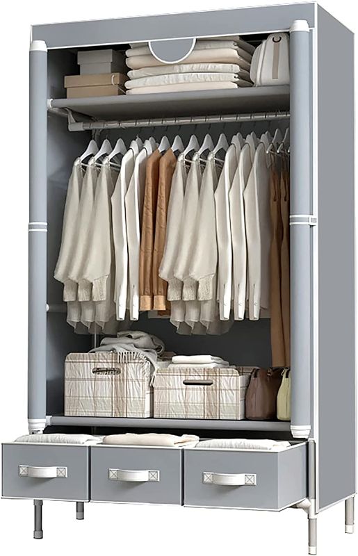 Photo 1 of  GENERIC Portable Clothes Closet Grey 35.4 x 17.7 x 67.0