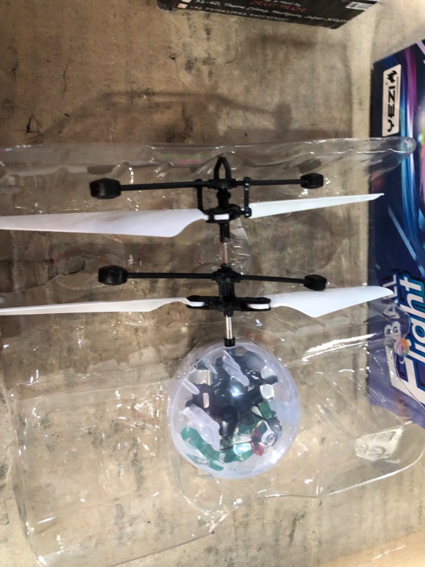 Photo 1 of Flying Ball Toys 2 Pcs Infrared Induction RC Flying Toy Built-in LED Light Disco Helicopter Shining Colorful